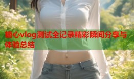 糖心vlog测试全记录精彩瞬间分享与体验总结