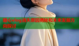 糖心vlog消失原因揭秘和未来发展方向探讨