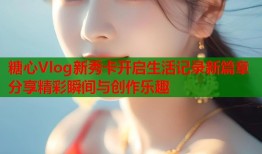 糖心Vlog新秀卡开启生活记录新篇章分享精彩瞬间与创作乐趣