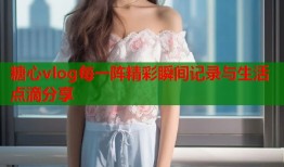糖心vlog每一阵精彩瞬间记录与生活点滴分享