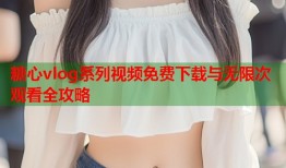 糖心vlog系列视频免费下载与无限次观看全攻略