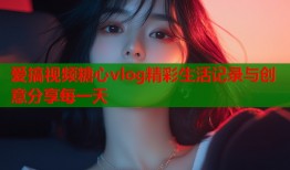 爱搞视频糖心vlog精彩生活记录与创意分享每一天