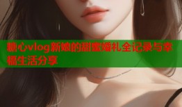 糖心vlog新娘的甜蜜婚礼全记录与幸福生活分享