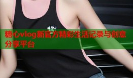糖心vlog新官方精彩生活记录与创意分享平台