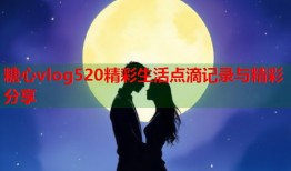 糖心vlog520精彩生活点滴记录与精彩分享