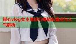 甜心vlog女主角排行榜精彩盘点与人气解析