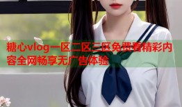 糖心vlog一区二区三区免费看精彩内容全网畅享无广告体验