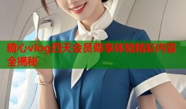 糖心vlog四天会员尊享体验精彩内容全揭秘