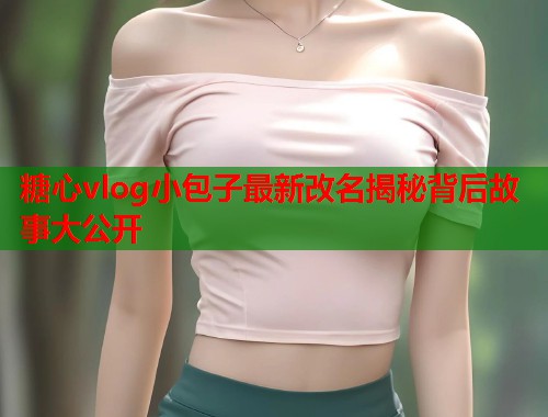 糖心vlog小包子最新改名揭秘背后故事大公开