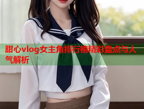 甜心vlog女主角排行榜精彩盘点与人气解析